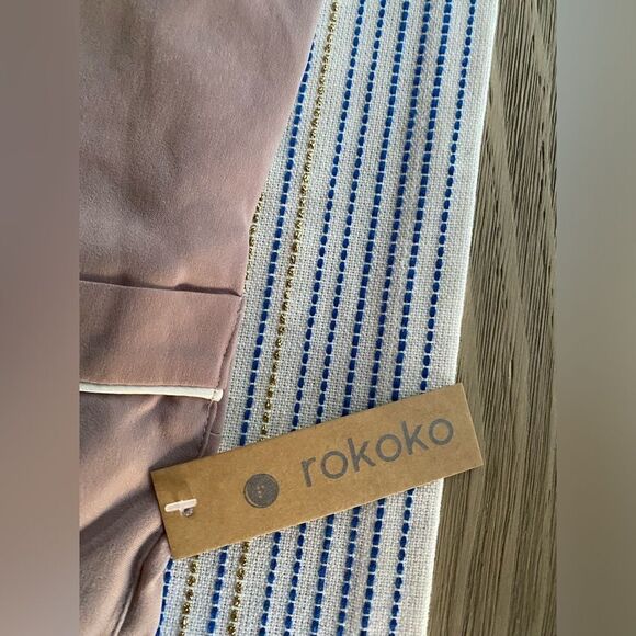 Rokoko Set Women’s Pants/ Shirt Color Nude Short Sleeve Size Small Pockets  NWT - Picture 16 of 16